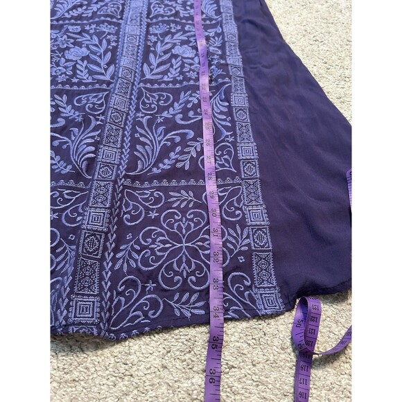 Savanna Jane Shift Dress Womens Size Small Purple‎ Boho Embroidered V Neck - Picture 5 of 9